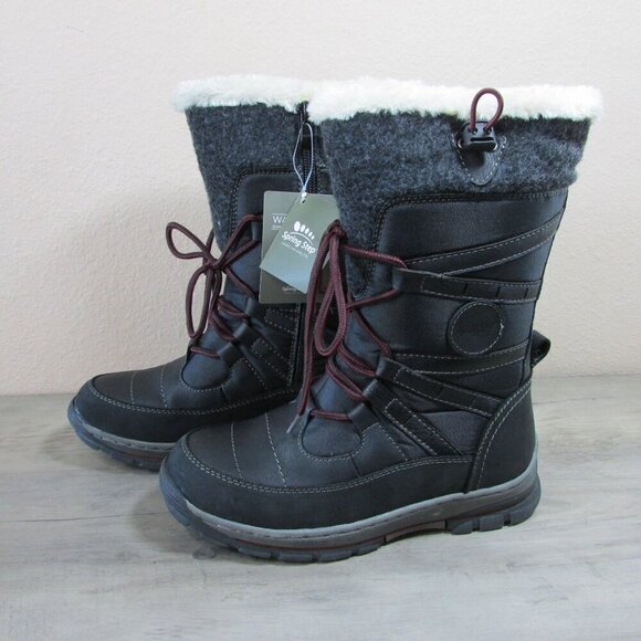 Spring Step Women's Brurr Waterproof Winter Boots - Black - EU 36/US 5.5-6 - Picture 1 of 6